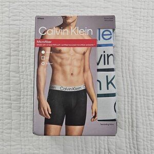 4 Pk Calvin Klein Microfiber Boxer Brief Men's Medium 32-34 Classic Fit NEW NIB